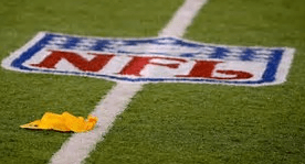NFL logo and penalty flag